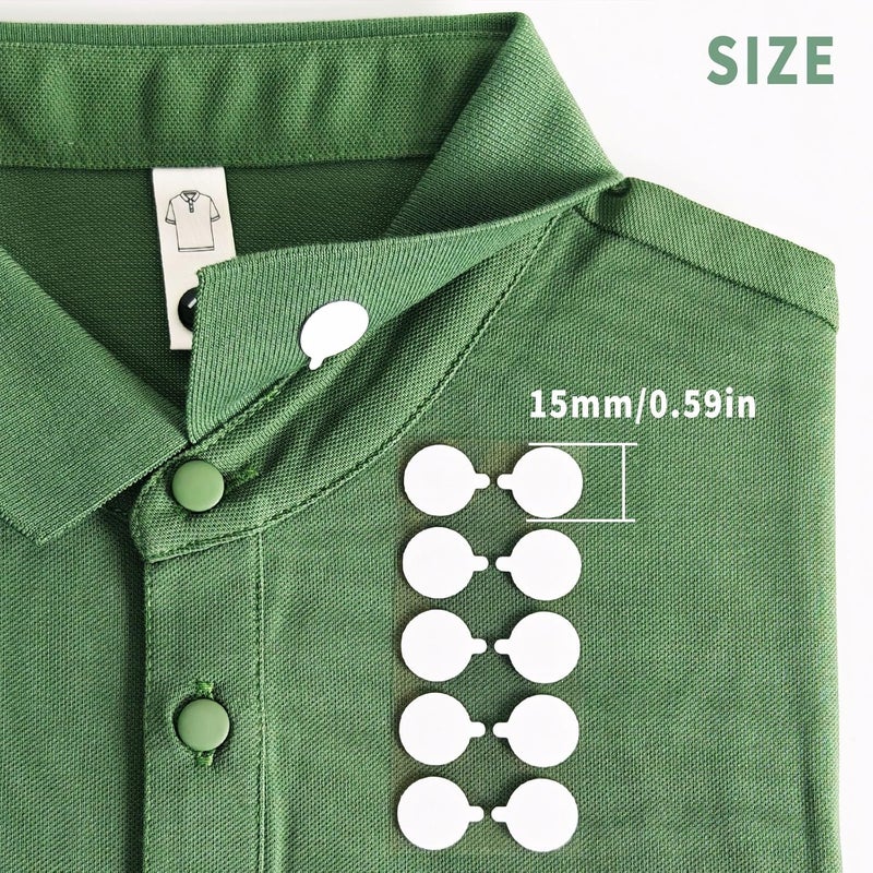 SULEPE Collar Stays for Shirts & Polo’s. Fashion Hack for Plastic Collar Stay 24hr Hold, Polo Shirt Collar Fixed (120 Dots) - Image 3